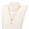 Brass Micro Pave Clear Cubic Zirconia Pendant Necklaces NJEW-JN03103-02-5