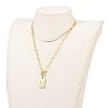 Brass Micro Pave Clear Cubic Zirconia Pendant Necklaces NJEW-JN03103-02-5