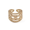 Ion Plating(IP) 304 Stainless Steel Infinity Open Cuff Rings for Women RJEW-G285-12G-2