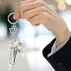 6Pcs 6 Styles Teardrop Acrylic & Glass Pendant Decoration HJEW-SC00144-5