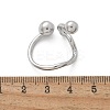 304 Stainless Steel Round Cuff Rings for Women RJEW-A063-01B-P-3
