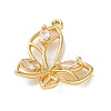 Brass Micro Pave Cubic Zirconia Pendants KK-U042-11G-04-2