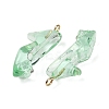 Transparent Resin Rhinestone Pendants RESI-Q021-01B-2