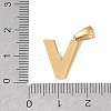 Natural White Shell Alphabet Pendants STAS-M338-02G-V-3