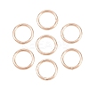 Brass Closed Jump Rings KK-D257-01RG-01-1