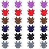 24Pcs 6 Colors Halloween Spider Food Grade Eco-Friendly Silicone Focal Beads SIL-SZ0001-25-1