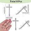 8Pcs Alloy Brooch Convert Pendant Hooks FIND-SC0019-06A-P-2
