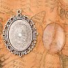 Oval Clear Glass Cabochon Cover DIY-PH0018-99AS-2