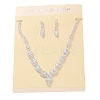 Alloy Rhinestone Necklaces & Stud Earring Sets for Women SJEW-U001-01P-02-2