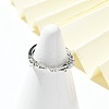 Clear Cubic Zirconia Cuff Rings RJEW-G337-18P-2