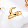 304 Stainless Steel Open Cuff Rings for Women LS-RJEW-M060-01G-03-1