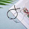 2Pcs 2 Colors Synthetic Moonstone Round Beaded Slider Bracelet BJEW-SW00057-02-2
