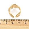 Flower Brass Cuff Rings for Women RJEW-B119-14G-03-5
