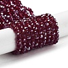 Electroplate Transparent Glass Beads Strands EGLA-A035-T4mm-A02-1