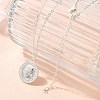 304 Stainless Steel Flat Round Cameo Pendant Cable Chain Necklaces for Women LS-STAS-Z108-02S-02-2