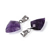 Natural Amethyst Pendants G-N349-18P-01-2