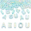 50Pcs 5 Styles UV Plating Rainbow Iridescent Acrylic Beads OACR-TA0004-93A-1