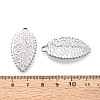 304 Stainless Steel Leaf Pendants STAS-T069-40P-3