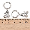 316 Surgical Stainless Cherry Hoop Earrings EJEW-C160-11A-3