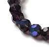 Electroplate Transparent Glass Beads Strands EGLA-A035-T6mm-L15-3
