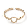 Ion Plating(IP) 304 Stainless Steel Cuff Rings RJEW-G285-65G-2