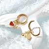Heart Brass ABS Imitation Pearl Hoop Earrings EJEW-M077-18G-3