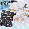 Alloy Keychain Clasps FIND-SP0002-83P-6