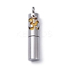 Openable 304 Stainless Steel Perfume Bottle Pendants STAS-D097-11P-1