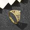 Virgin Mary Theme Clear Cubic Zirconia Finger Rings RJEW-G337-02G-05-1