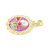 Brass Enamel Pendants KK-Z101-09G-E02-2