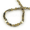 Electroplated Non-magnetic Synthetic Hematite Beads Strands G-R259-51F-2