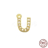 Real 18K Gold Plated 925 Sterling Silver Micro Pave Clear Cubic Zirconia Charms STER-P054-10G-U-1