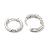 Brass Pave Clear Cubic Zirconia Hoop Earrings EJEW-L211-001P-3