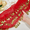 Alloy Coin Tassel Cloth Chain Belts for Dancer DIY-WH0888-880A-3