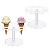 Acrylic 8-Hole Ice Cream Display Stands ODIS-WH0078-58-1