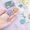 40Pcs 4 Style 201 Stainless Steel Filigree Pendants STAS-DC0010-05-3