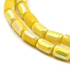 Frosted Imitation Jade Glass Beads Strands GLAA-P058-07A-4