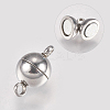 Tarnish Resistant 304 Stainless Steel Magnetic Clasps with Loops LS-STAS-G173-05P-6mm-1