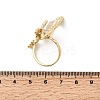Brass Micro Pave Cubic Zirconia Cuff Rings for Women LS-RJEW-K312-02G-5