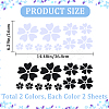 4 Sheets 2 Colors Flower PVC Waterproof Car Stickers DIY-GF0008-94B-2
