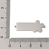304 Stainless Steel Pink Enamel Connector Charms STAS-P377-14P-B-3
