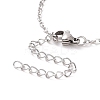 Non-Tarnish 302 Stainless Steel Heart Puzzle Pendant Lariat Necklaces LS-NJEW-I118-01P-4
