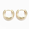 Brass Huggie Hoop Earrings KK-S356-151G-NF-1