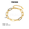 European Style 304 Stainless Steel Paperclip Chains Bracelet for Women LS-HM2215-3-1
