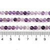 Natural Purple Fluorite Beads Strands G-P530-B08-01-5