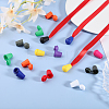 CHGCRAFT 80Pcs 10 Colors Plastic Detachable Bell Stopper Cord Ends KY-CA0001-53-5