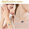 5Pcs Mixed Gemstone Chip Pendants G-YW0002-46-5