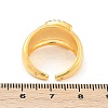 Brass Micro Pave Clear Cubic Zirconia Open Cuff Rings for Women LS-RJEW-R011-03G-02-5