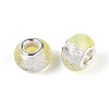Transparent Resin Rondelle European Beads RESI-N044-02K-2