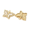 Brass Micro Pave Clear Cubic Zirconia Pendants KK-B083-37B-G-2